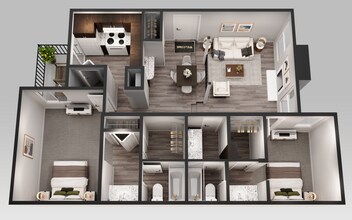 Upgraded- 2 Bedroom 2 Bath 108 floor plan